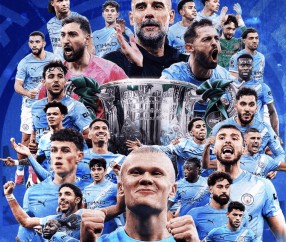 瓜帅40冠里程碑！曼城2-0阿森纳捧起联赛杯，终结枪手不败神话